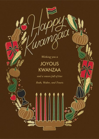 Kwanzaa Wreath by Paperless Post