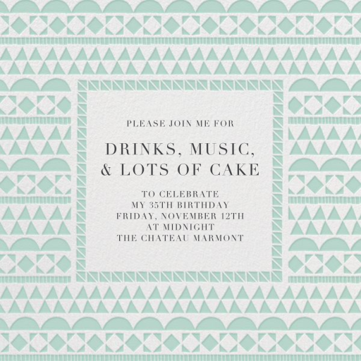 Geometric Border - Birthday Invitation by Paperless Post