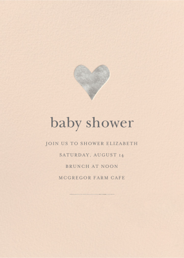 Foil Heart - Baby Shower Invitation by Sugar Paper