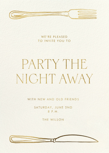 Table for Two - Dinner Party Invitation by Paperless Post