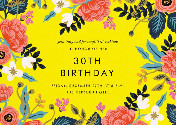 Birch Monarch (Frame) - Birthday Invitation by Rifle Paper Co.