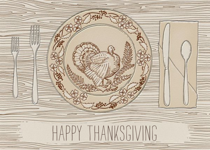 Thanksgiving Place Setting - Thanksgiving Card by Paperless Post