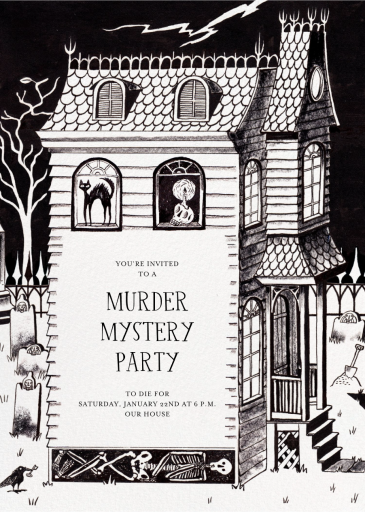 The Old Haunts - Murder Mystery Invitation by Paperless Post