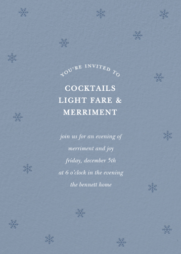 Falling Snowflakes - Party Invitation by Sugar Paper