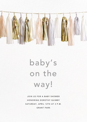 Glimmer (Tall) - Baby Shower Invitation by CONFETTISYSTEM