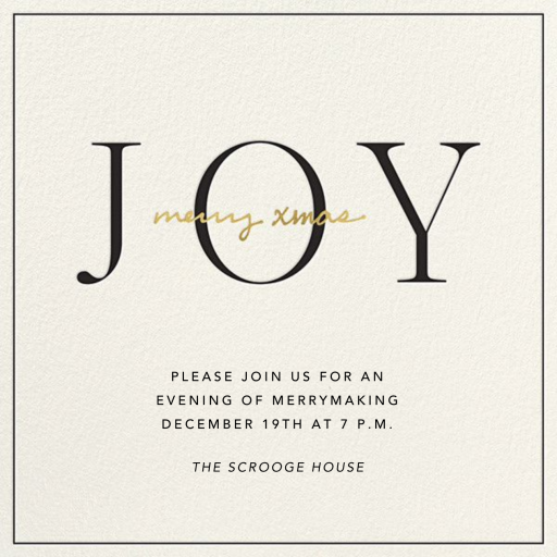 Ring in Joy - Christmas Party Invitation by Sugar Paper