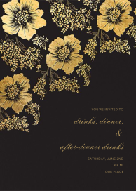 Falling Poppies II - Fall Party Invitation by Oscar de la Renta