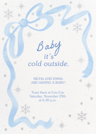 Snowflake Ribbon - Baby Shower Invitation by Paperless Post