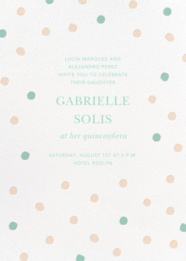 Painted Spots - Quinceañera Invitation by Sugar Paper