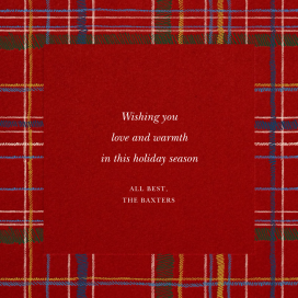 Contemporary Plaid - Holiday Card by Paperless Post