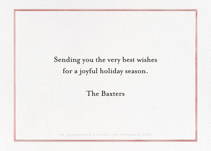 Reindeer Love - Holiday Card by Mr. Boddington's Studio - Back