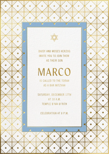 Gold Grid - Religious Invitation by Paperless Post