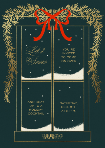 Snowy Sill - Christmas Party Invitation by Paperless Post