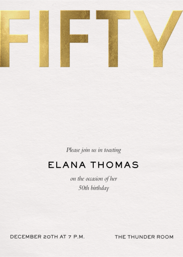 Golden Age - Birthday Invitation by Paperless Post