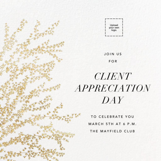 Forsythia Branch - Appreciation Event Invitation by Paperless Post