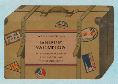 Valise Voyager - Get-Together Invitation by John Derian