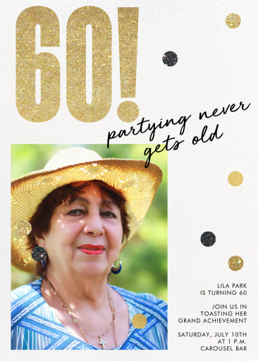 Never Gets Old - 60th Birthday Invitation by Paperless Post