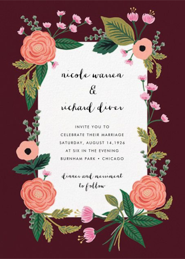 September Herbarium - Wedding Invitation by Rifle Paper Co.