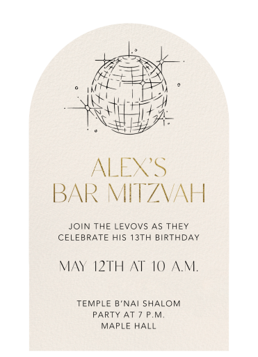 Disco Gleam - Bar & Bat Mitzvah Invitation by Paperless Post