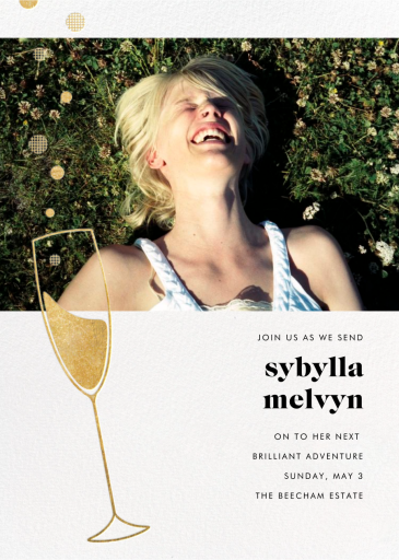 Champagne Flute (Photo) - Retirement and Farewell Party Invitation by Paperless Post