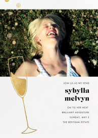 Champagne Flute (Photo) - Retirement and Farewell Party Invitation by Paperless Post