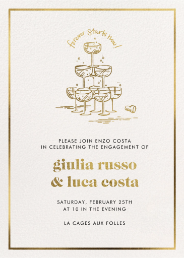 Coupe Tower - Engagement Party Invitation by kate spade new york