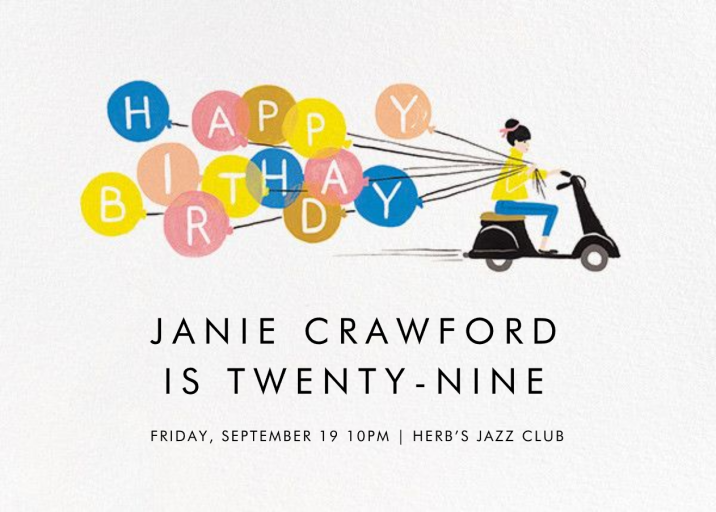Birthday Scooter - Birthday Invitation by Rifle Paper Co.