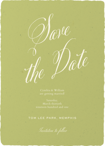 Raw Edges - Save the Date by Paperless Post