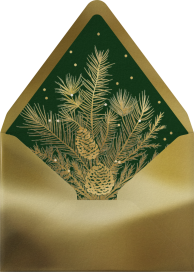 Forsythia Branch (Horizontal) - Paperless Post Envelope