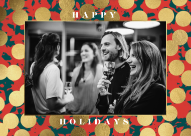 Gold Baubles - Holiday Card by Paperless Post