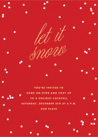 Golden Snow (Invitation) by Paperless Post