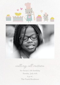 Kittie's Teatime Treats - Birthday Invitation by Little Cube