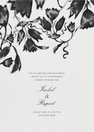 Watercolor Floral - Rehearsal Dinner Invitation by Oscar de la Renta