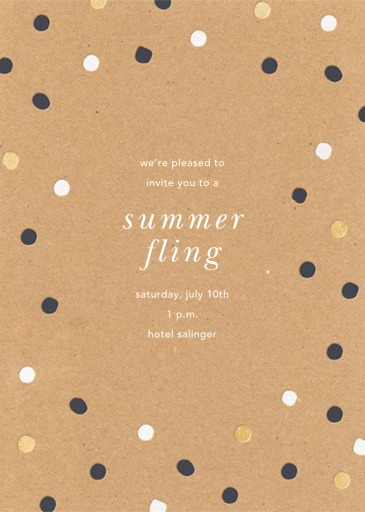 Painted Spots - BBQ Invitation by Sugar Paper