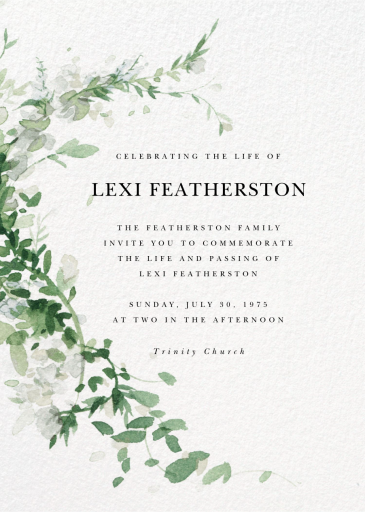 Watercolor Floral Garland by Paperless Post