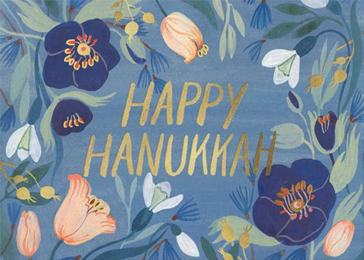 Hanukkah Flowers (Kelsey Garrity Riley) by Red Cap Cards