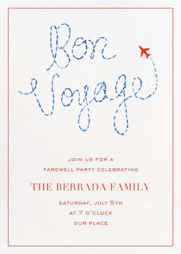 Bon Voyage (Inslee Fariss) - Retirement and Farewell Party Invitation by Dogwood Hill