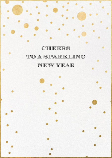  Gold Bubbles (Double-Sided) - New Year's Eve Invitation by kate spade new york