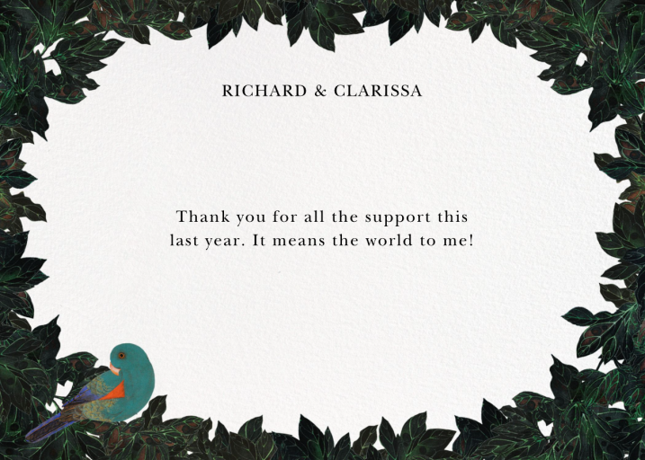 Parrot in a Pear Tree (Stationery) by Oscar de la Renta