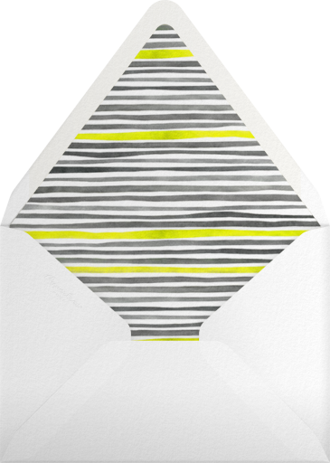 Watercolor Stripes - Gray & Neon - Linda and Harriett Envelope