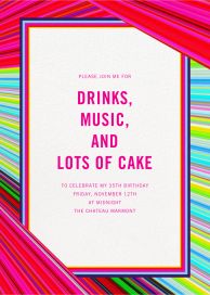Rainbow Stripe - Birthday Invitation by Mary Katrantzou