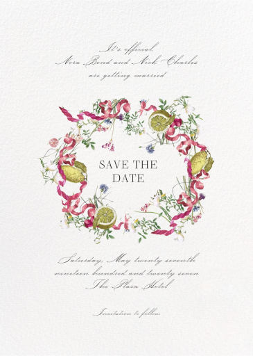 Limoncello (Save the Date) by  Monique Lhuillier