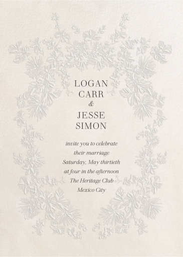 First Frost - Invitation by  Monique Lhuillier