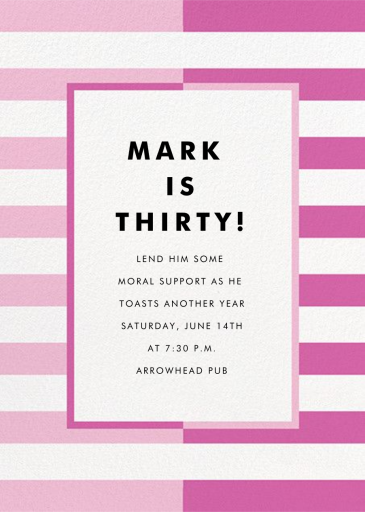 Colorblocked Stripes - Birthday Invitation by kate spade new york