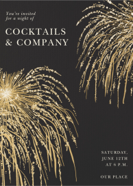 Golden Sparks - Party Invitation by Oscar de la Renta