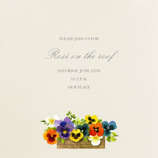 Pansies - Spring Party Invitation by Felix Doolittle