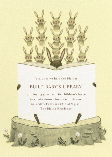 Bunny Bibliophiles by Paperless Post