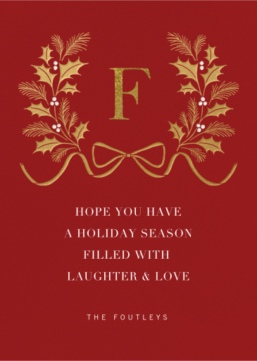 Holly Laurel - Christmas Card by Paperless Post