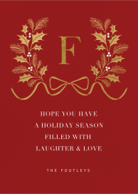 Holly Laurel - Christmas Card by Paperless Post