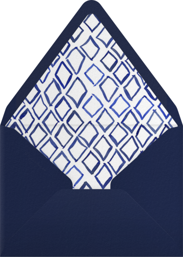 Blue Snowflake Border - Linda and Harriett Envelope